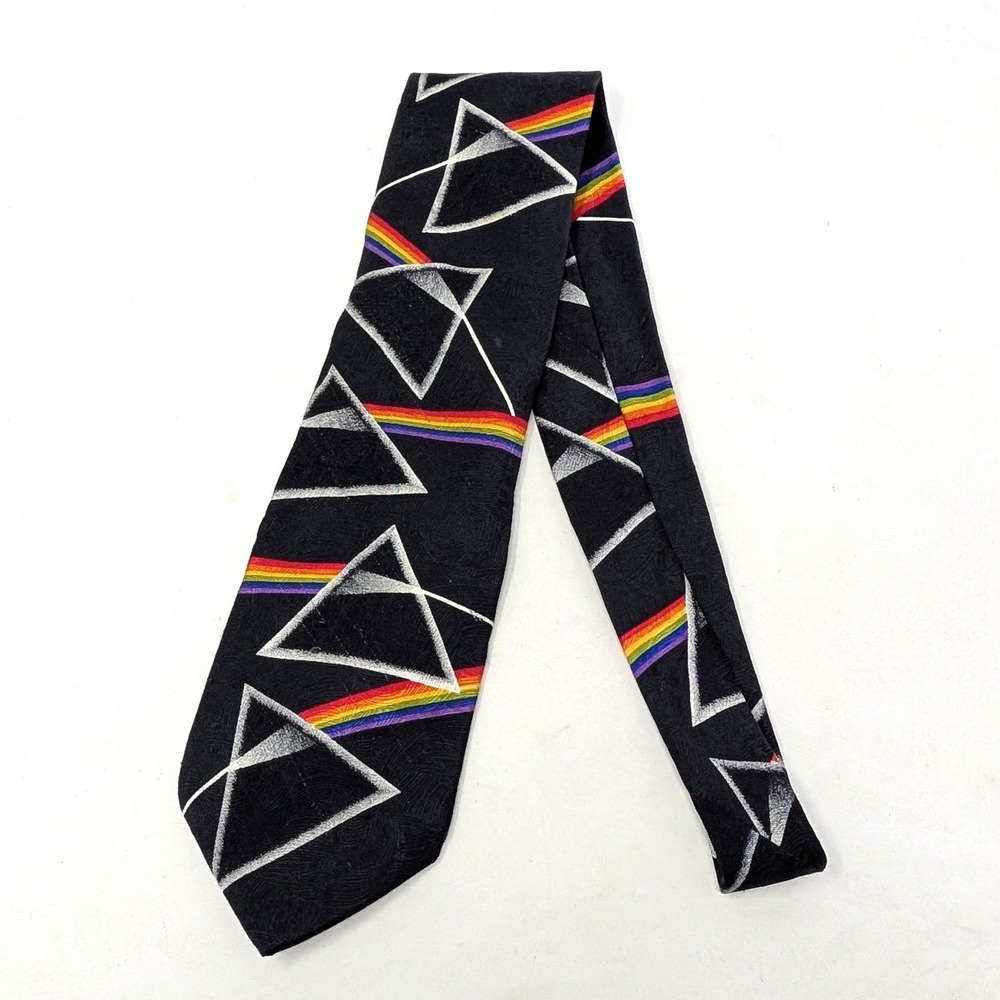 Vintage Pink Floyd Dark Side of the Moon Silk Tie 1994 Ralph Marlin RM Style